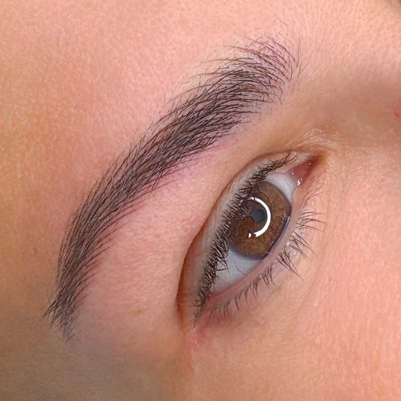 Microblading and powder brows before and after Fort Walton Beach FL Aun Lee